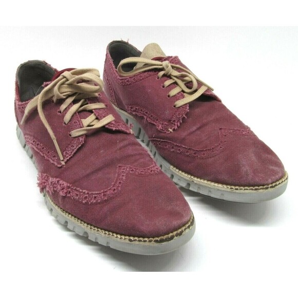 Cole Haan Grand O's Canvas  Wingtip Oxfords Mens Size US 8.5 M - Picture 1 of 10
